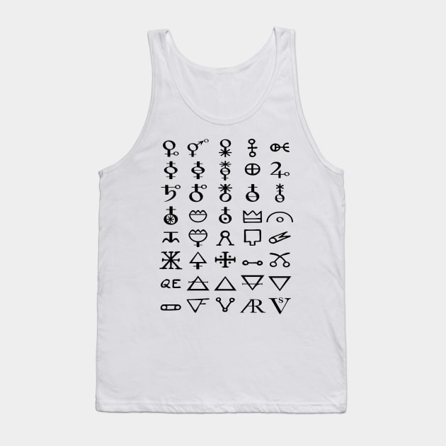 Alchemical Symbols Tank Top by Vitalitee